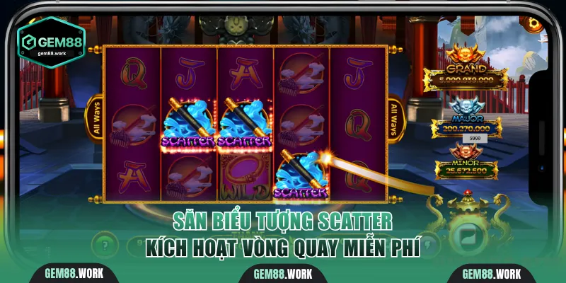 Săn biểu tượng Scatter kích hoạt vòng quay miễn phí