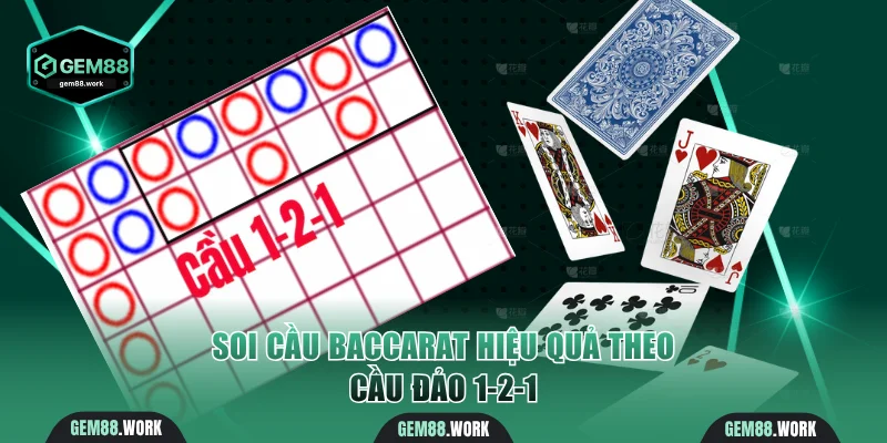 Soi Cầu Baccarat | 4 Cách Bắt Cầu Chuẩn Xác Từ Gem88 Soi cầu Baccarat hiệu quả theo cầu đảo 1-2-1